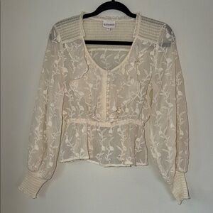 NWOT Shyanne Sheer Cottagecore Blouse